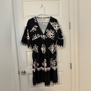 V-Neck Printed Dress